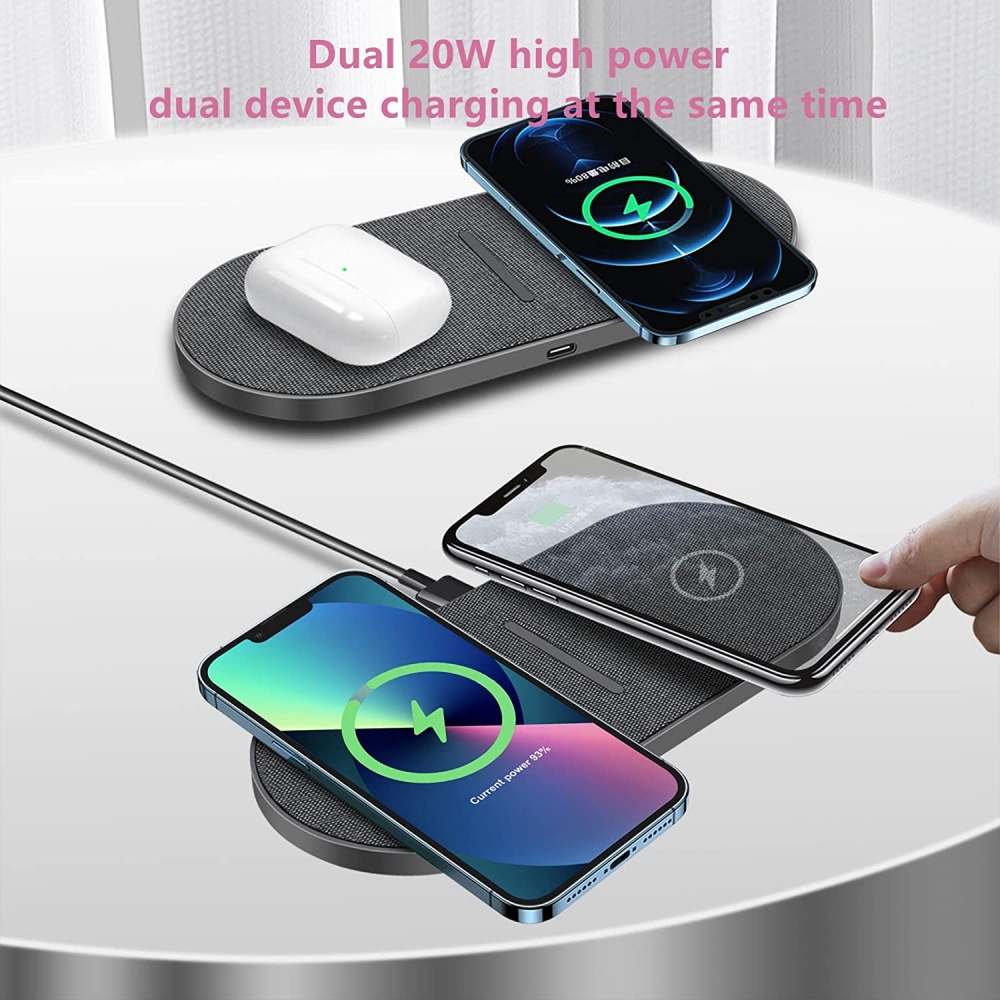 Speaker Sharper Image Wireless Charging Stand 40W Dual Wireless