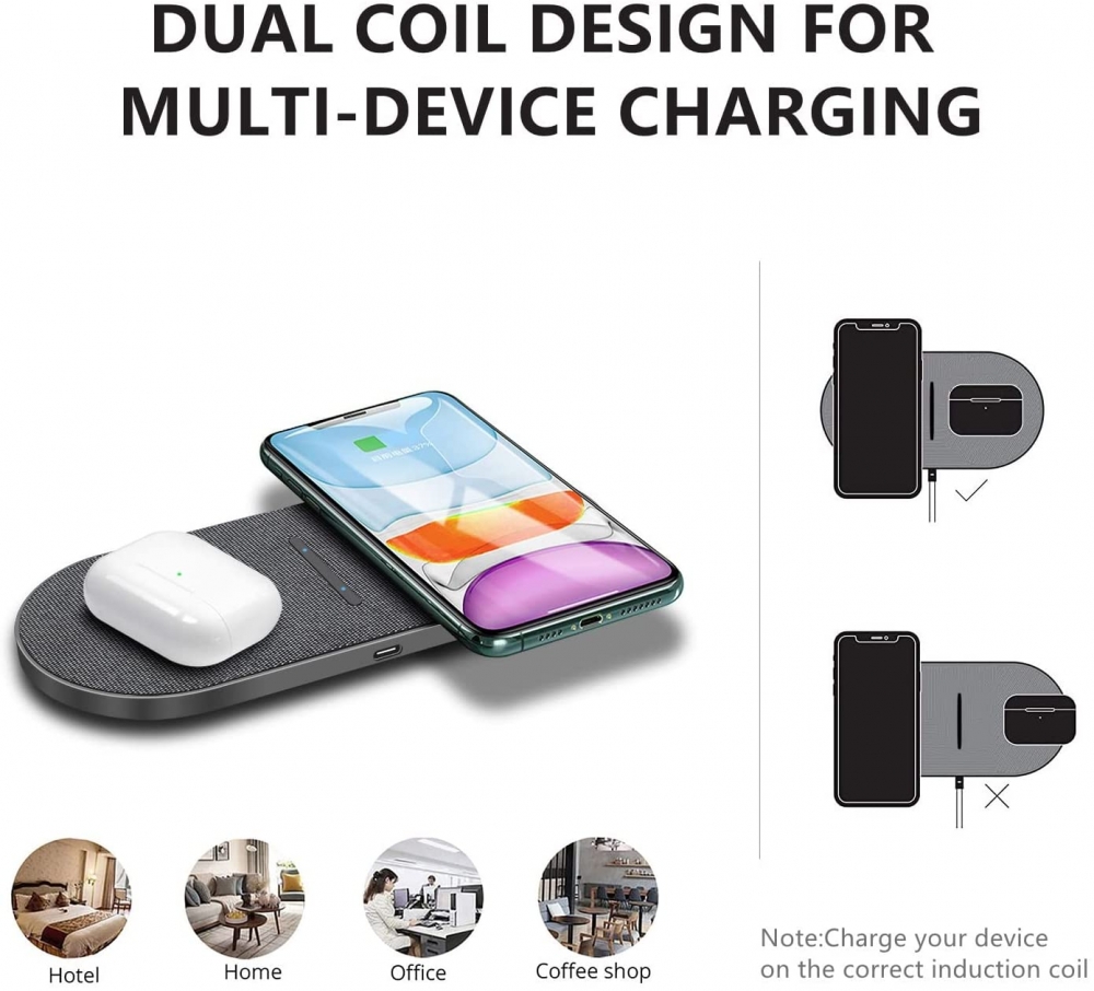 40W Dual Wireless Charging Pad Datahuset