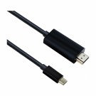 Eletra USB-C M - HDMI 1.4 M 2M kabel, svart thumbnail