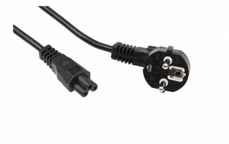 Strømkabel C5 til Schuko 2m sort