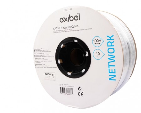 Exibel CAT6 nettverkskabel, 100 meter