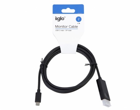 USB C til displayport kabel 2m sort