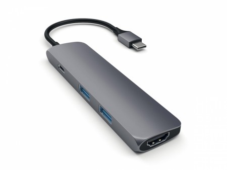 Satechi Slim MultiPort 4K Docking (stellargrå)
