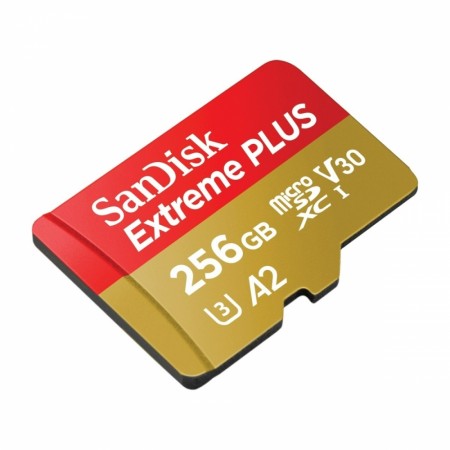 SanDisk MicroSDXC Extreme+ 256 GB minnekort A2 C10 v30