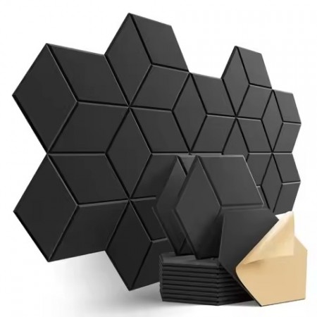 (6 pakk) Akustikkplater hexagon