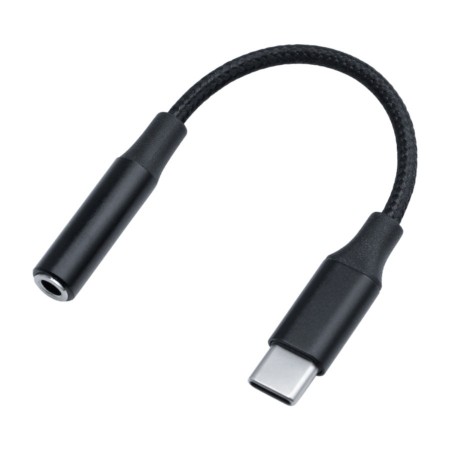 Dacota Platinum USB-C To 3,5 mm Aux 0,1 M, svart